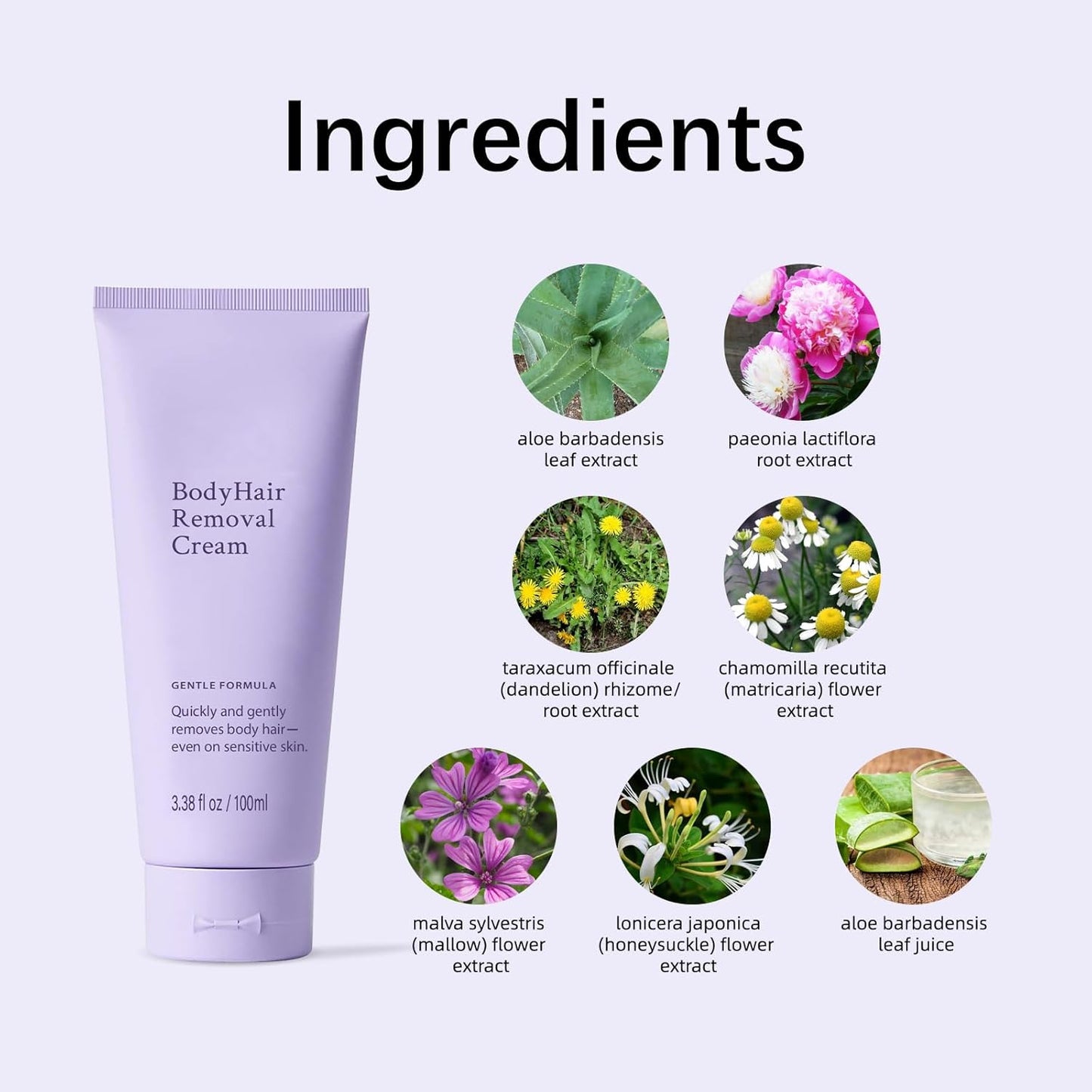 Body Hair Removal Cream - For All Skin Types