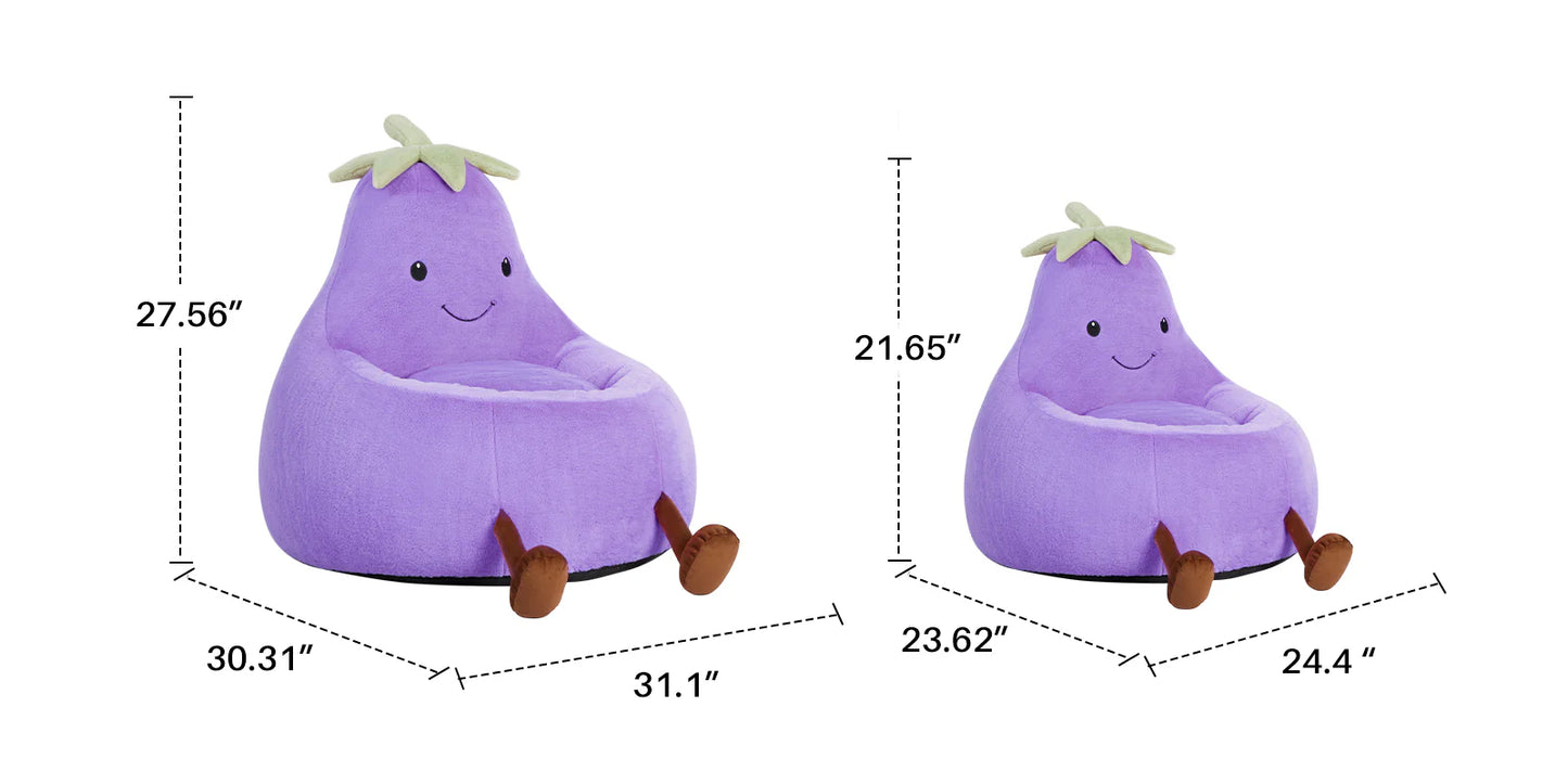 Sink into Cloud-Like Comfort: The Huggable Eggplant Bean Bag Chair