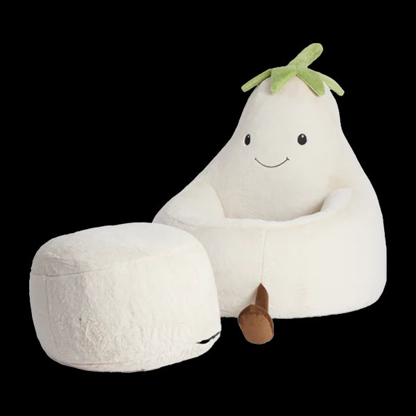 Sink into Cloud-Like Comfort: The Huggable Eggplant Bean Bag Chair